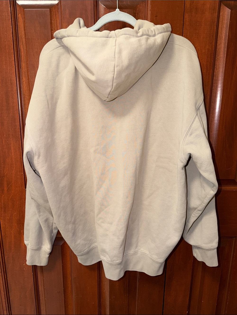 Brandy Melville Beige Zip-Up Hooded Sweatshirt - Picture 2 of 2